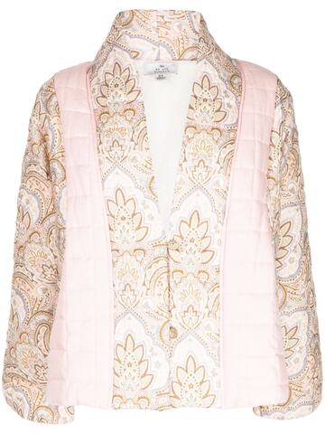 we are kindred elsa floral-print quilted jacket - pink