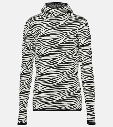 jet set zoey zebra-print jacquard hoodie
