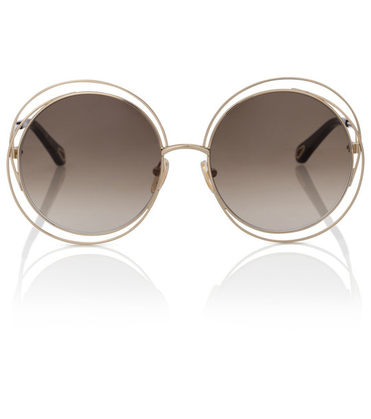 ChloÃ© Carlina round sunglasses in brown