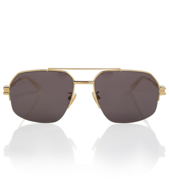 Bottega Veneta Square frame acetate sunglasses in black