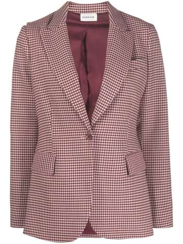p.a.r.o.s.h. p.a.r.o.s.h. gingham-check tailored blazer in red