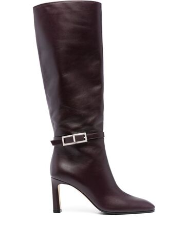 sergio rossi nora 105mm leather boots - purple