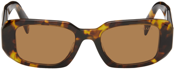 prada eyewear tortoiseshell rectangular sunglasses