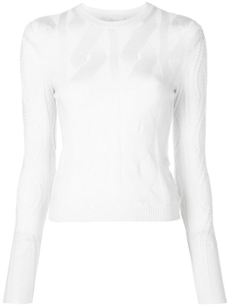 Chloé cable knit jumper in white