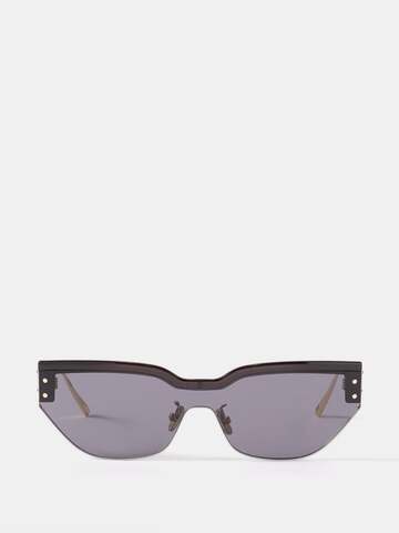dior - diorclub m3u cat-eye acetate sunglasses - womens - black grey