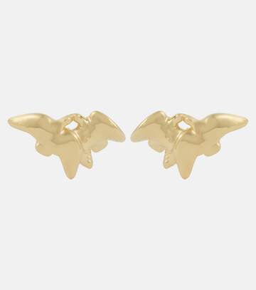 nina ricci double dove earrings in gold