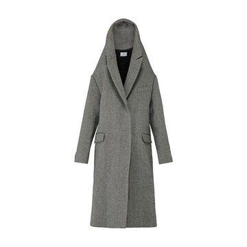 coperni long coat in black / white