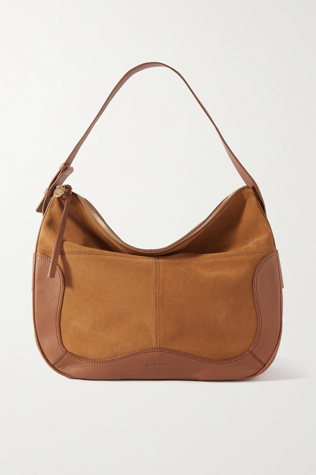See By Chloé See By Chloé - Hana Suede And Textured-leather Shoulder Bag - Brown