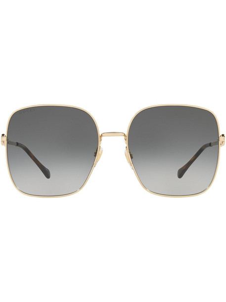 Gucci Eyewear horsebit-embellished sunglasses - Gold