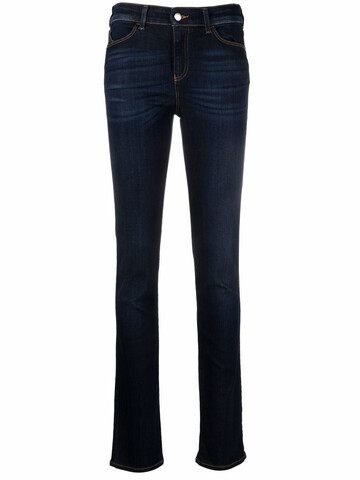 emporio armani mid-rise skinny jeans - blue