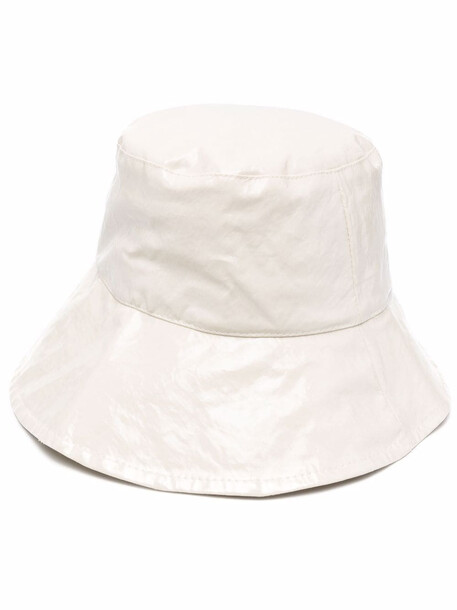 Isabel Marant Loiena high-shine bucket hat - White