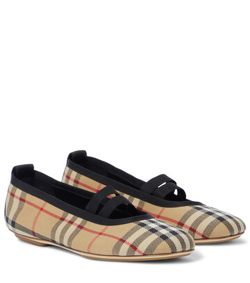 Burberry Vintage Check canvas ballet flats in beige