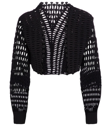 AlaÃ¯a Cropped knit jacket in black
