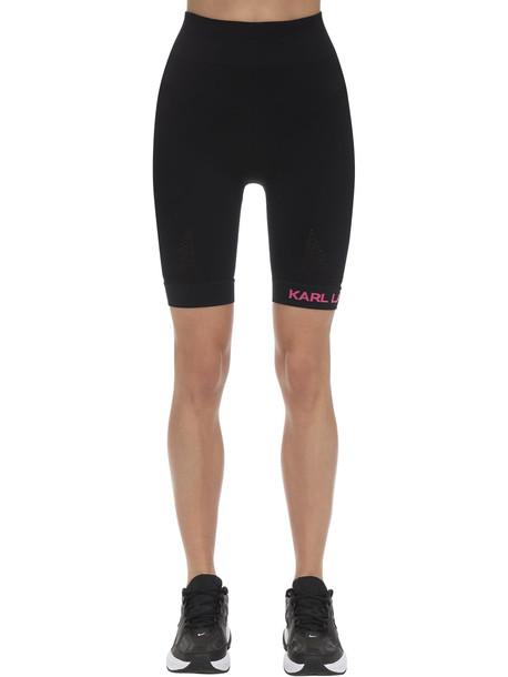 KARL LAGERFELD Rue S Guillaume Jersey Biker Shorts in black