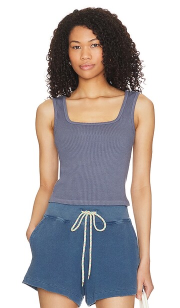 sundry square neck top in navy
