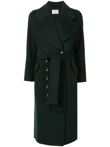 Onefifteen button-up wool coat in green