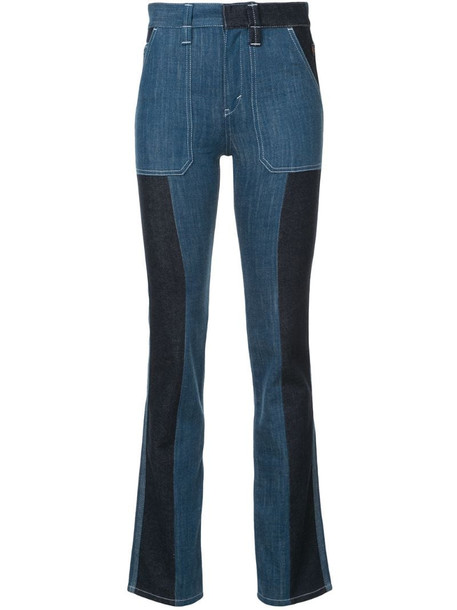 Chloé panelled boot-cut jeans in blue