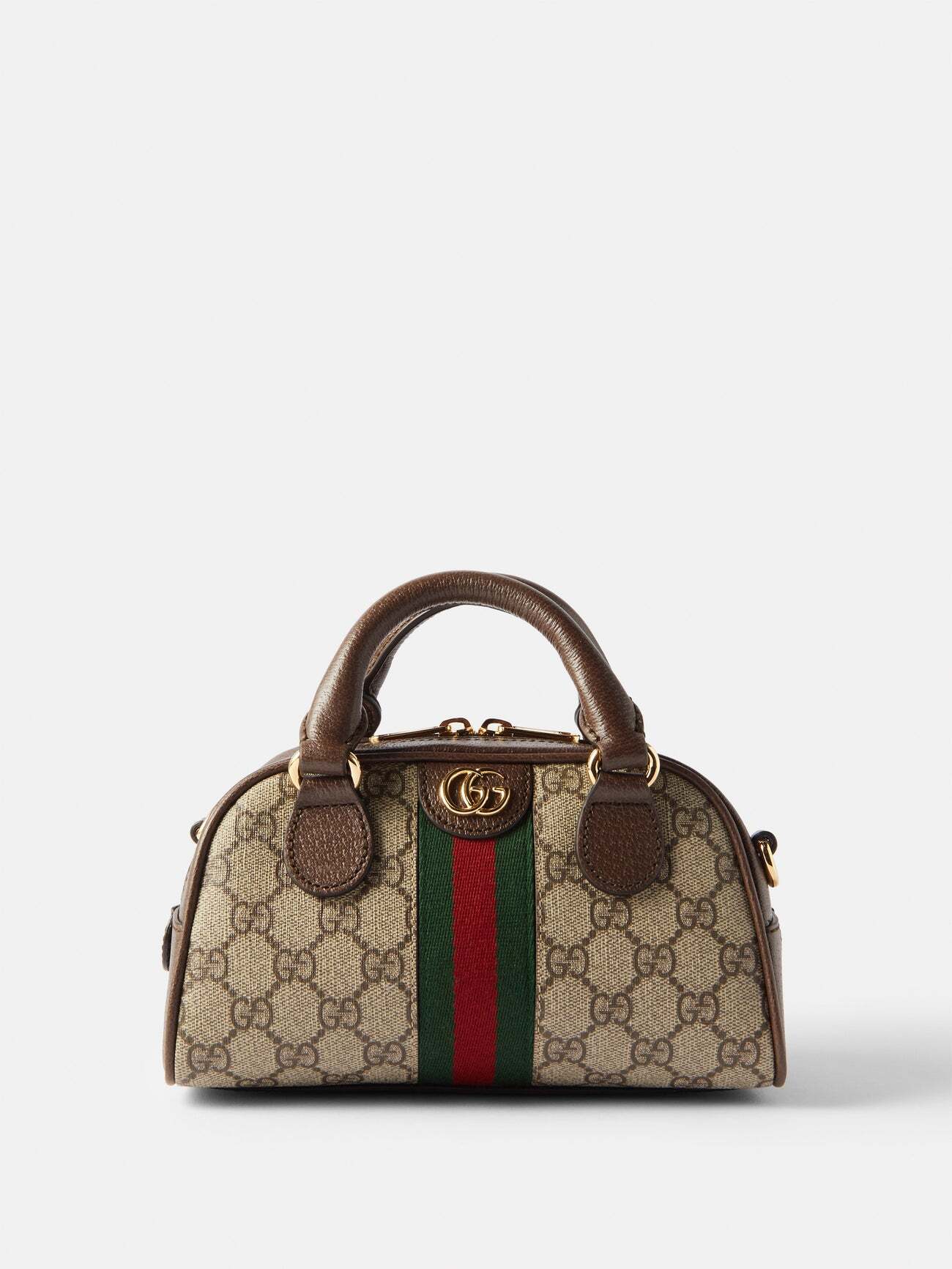 Gucci - Ophidia Mini Gg Supreme-canvas Top-handle Bag - Womens - Beige