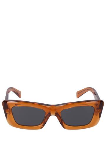 PRADA Catwalk Cat-eye Acetate Sunglasses in orange