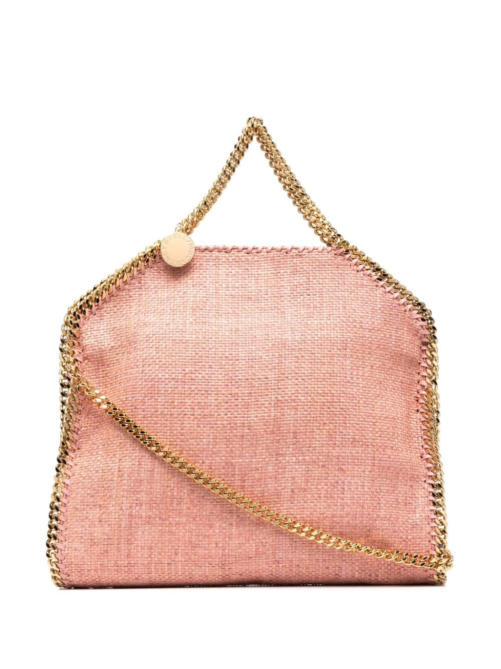 Stella McCartney Falabella foldover raffia tote bag - Pink