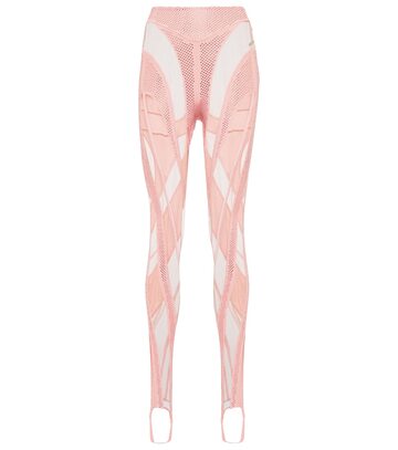 Mugler Exclusive to Mytheresa â Paneled stirrup leggings in pink