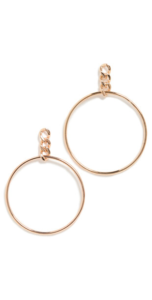 Maison Irem Chain Hoop Earrings in gold