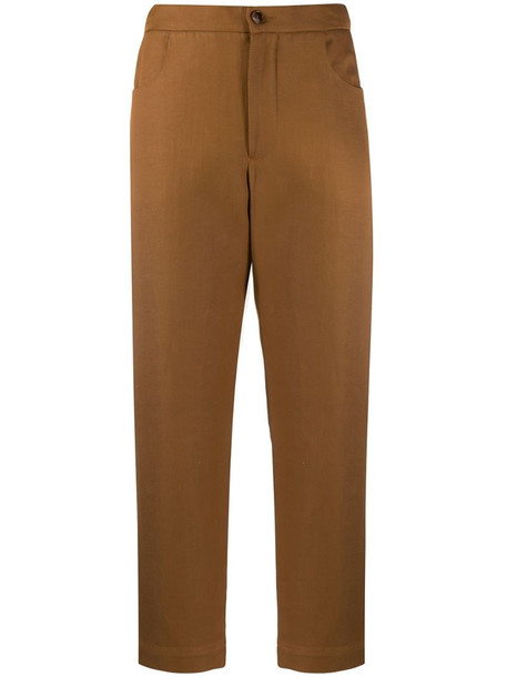 Barena cropped straight leg trousers in brown