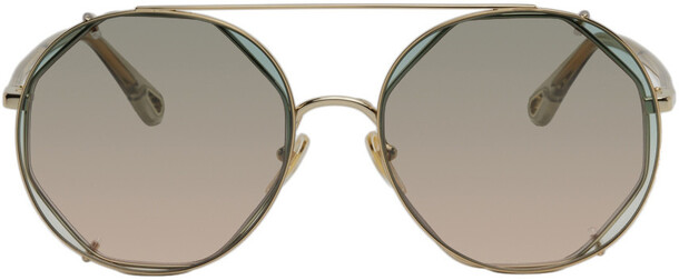 Chloé Chloé Gold & Green Demi Sunglasses