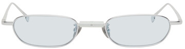 PROJEKT PRODUKT Silver & Blue Titanium GE-CC4 Sunglasses in gold / white