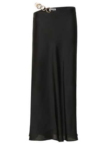 MUSIER PARIS Adriatique Satin Midi Skirt in black