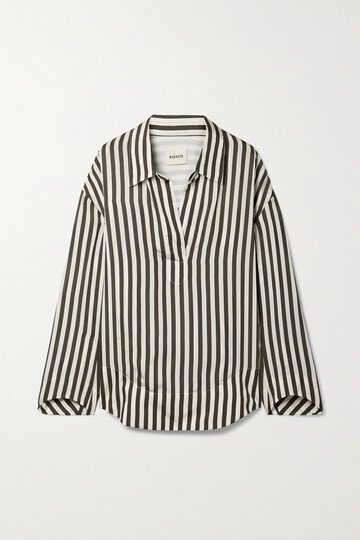 khaite - melan striped woven shirt - multi