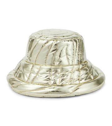 pucci quilted bucket hat in gold