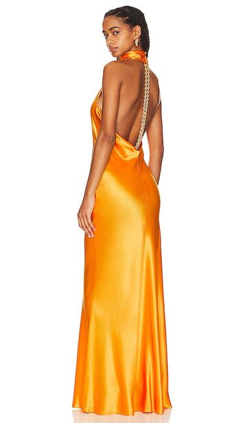 sau lee calypso gown in orange