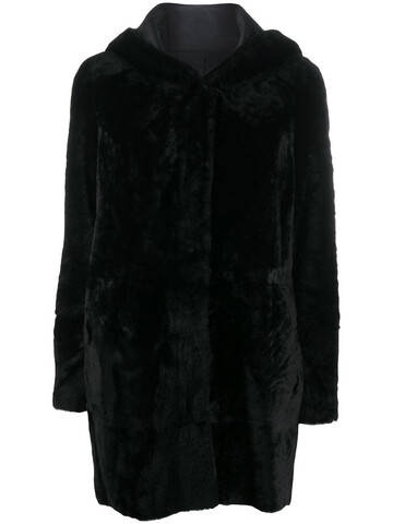 drome reversible single-breasted coat in black