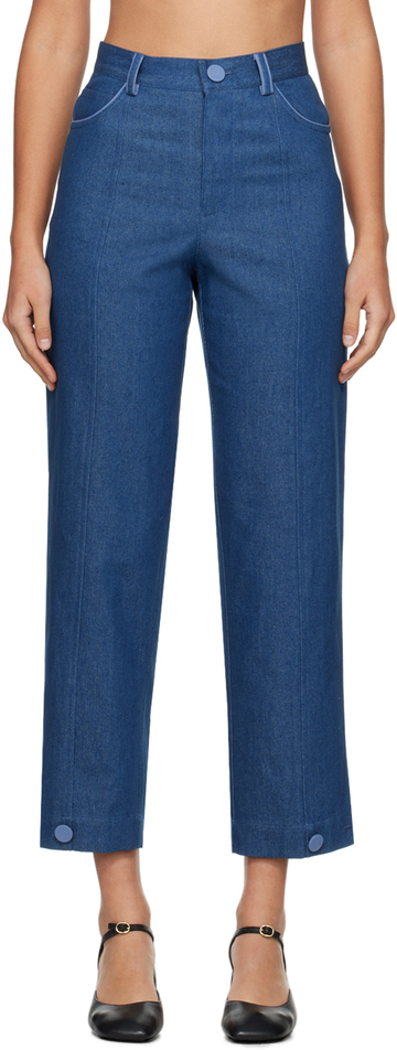 caro editions blue emma jeans in denim / denim