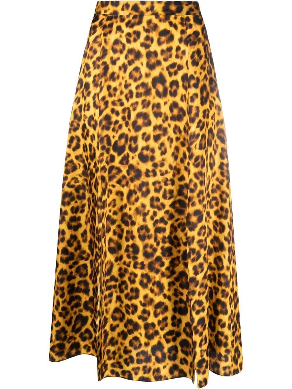 SANDRO leopard-print midi skirt - Orange