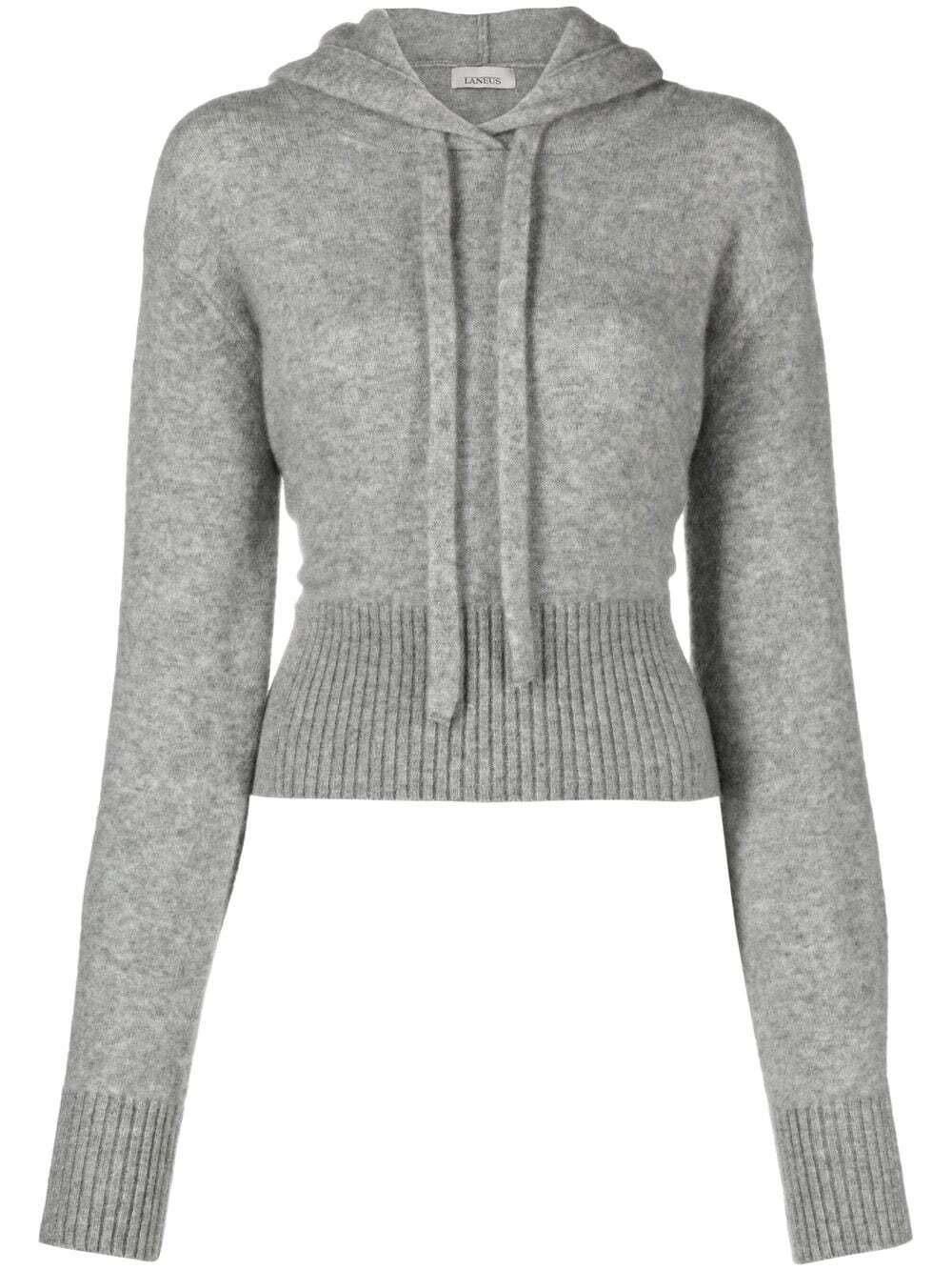 Laneus cashmere-blend pullover hoodie - Grey