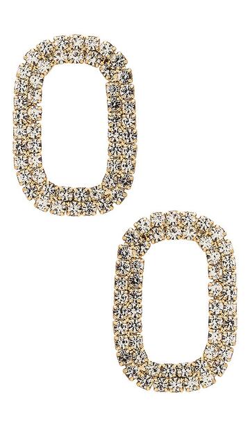 ettika charity earrings in metallic gold