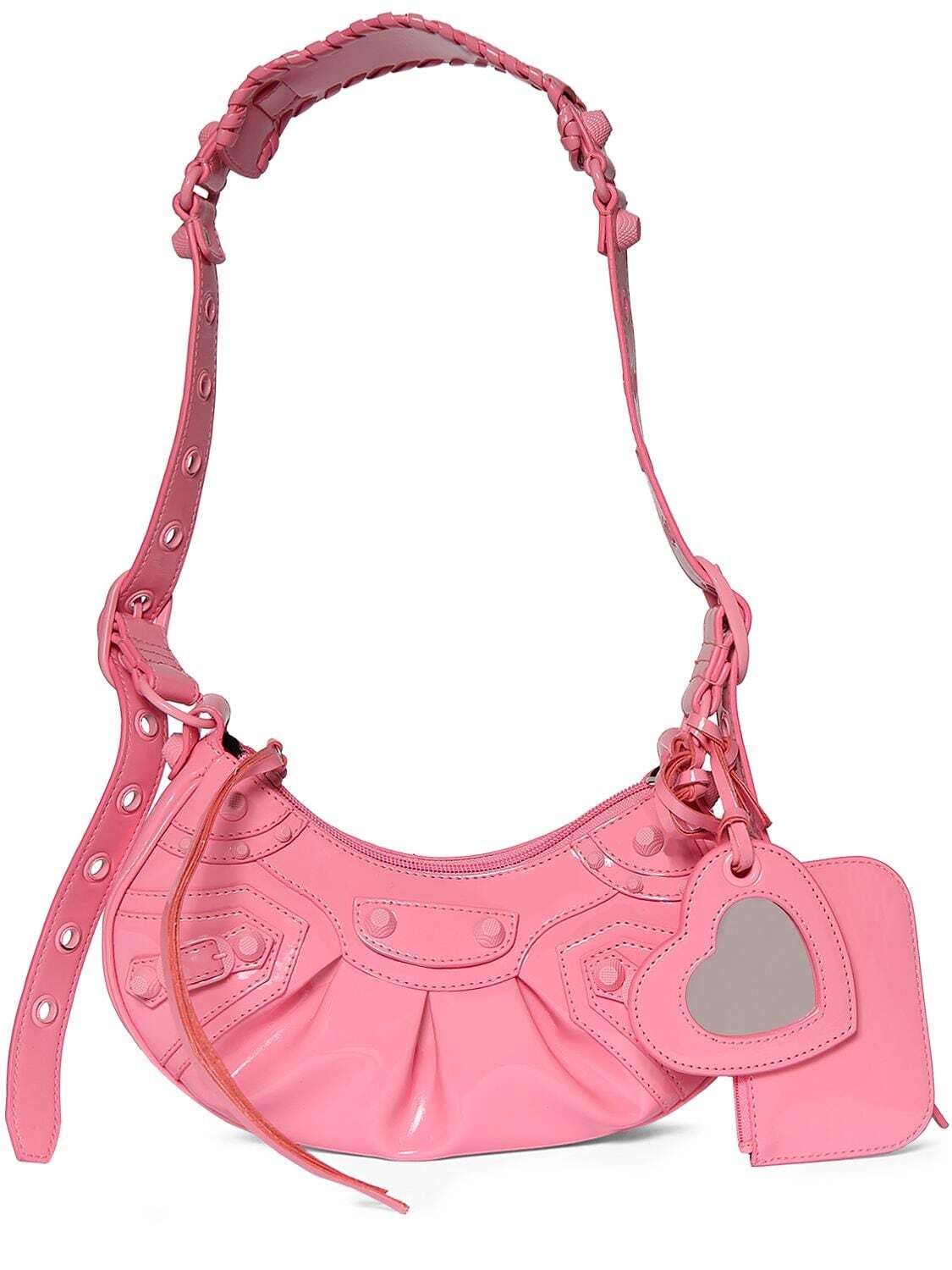 BALENCIAGA Xs Le Cagole Faux Leather Shoulder Bag in pink