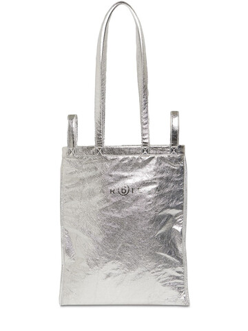 MM6 MAISON MARGIELA Small Fridge Berlin Metallic Tote Bag in silver