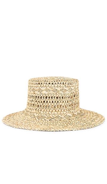 lack of color inca bucket wide hat in neutral in natural
