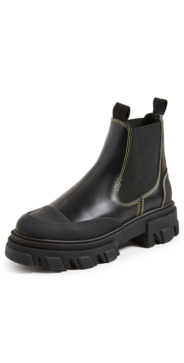 GANNI Low Chelsea Boots in black