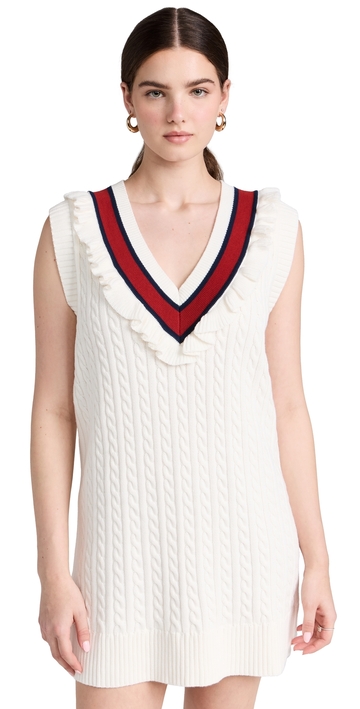 the upside columbia blaise knit dress white m