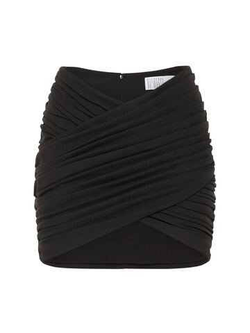 GIUSEPPE DI MORABITO Crepe De Chine Mini Skirt in black
