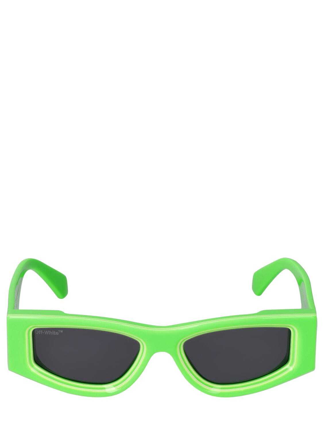 OFF-WHITE Andy Squared Acetate Sunglasses in green