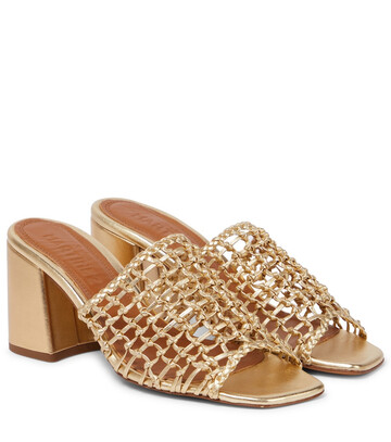 Souliers Martinez Elda 75 leather sandals in gold