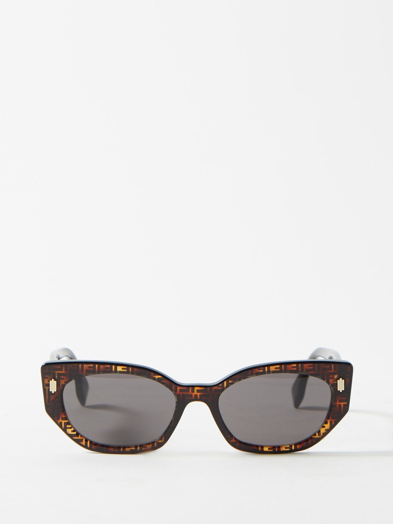 Fendi Eyewear - Fendi Bold Cat-eye Acetate Sunglasses - Womens - Brown Multi