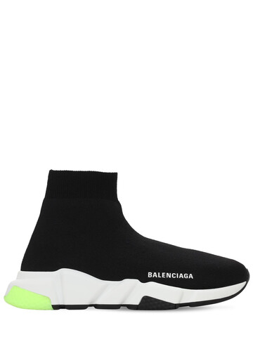 BALENCIAGA 30mm Speed Knit Sneakers in black / white