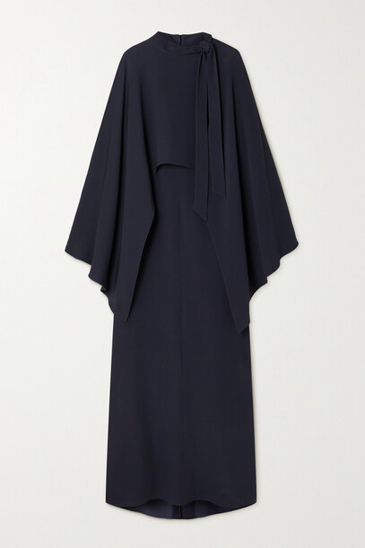 Valentino - Draped Silk-crepe Gown - Blue