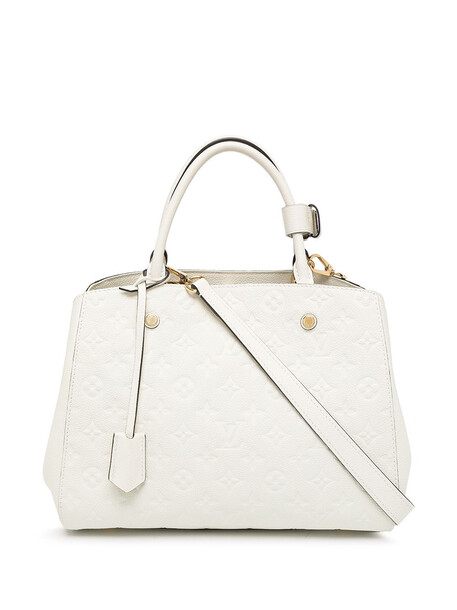 Louis Vuitton 2015 pre-owned debossed monogram Montaigne MM two-way bag - White